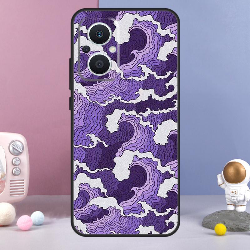Фиолетовый эстетичный чехол для OPPO Reno 11 F 12F 13F 14F 10 12 13 14 Pro 7 8 Lite OPPO Find X9 X6 X5 X8 Pro Чехол