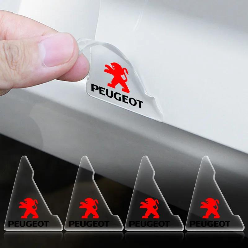 For Peugeot Transparent Car Door Corner Cover Anti-Scratch Protection Sticker For Peugeot 206 308 307 208 207 3008 2008 508 407