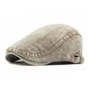 Spring Summer Cotton Denim Beret Men's British Peaked Cap Retro Progressive Cap