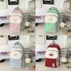 Blocked Color Simple Letter Rabbit Ear Decoration Student Backpack Casual