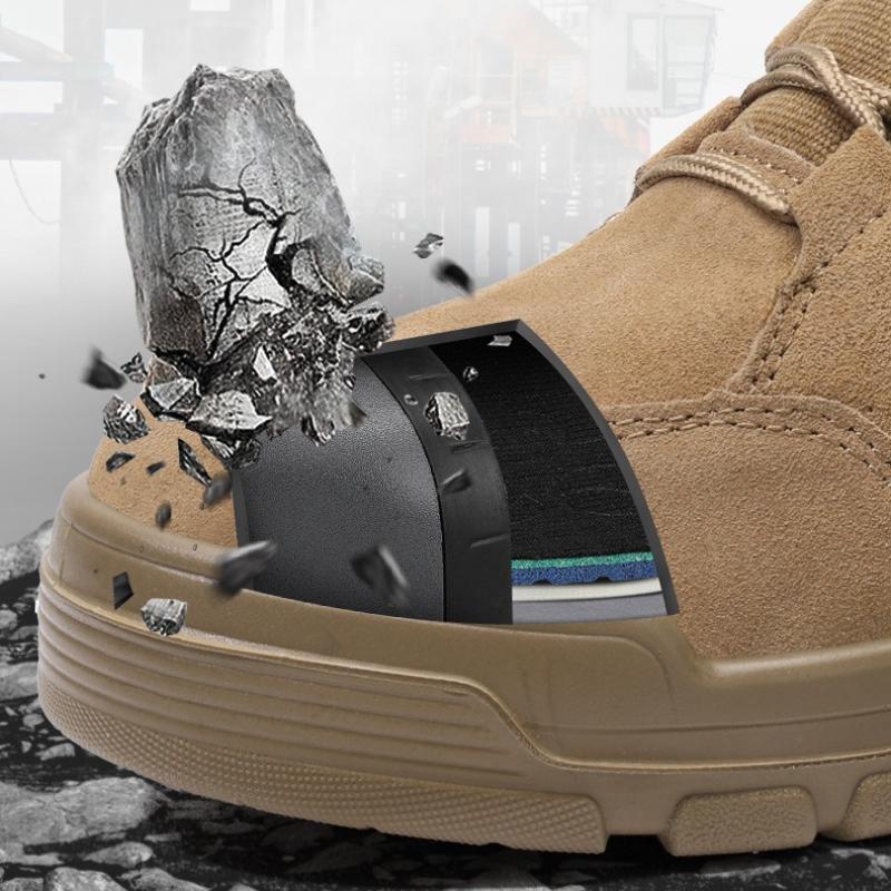 Модные кроссовки Новая антистатическая обувь Защитная обувь с защитой от раздавливания и прокола Мужская удобная обувь с металлическим подноском Дышащая рабочая обувь