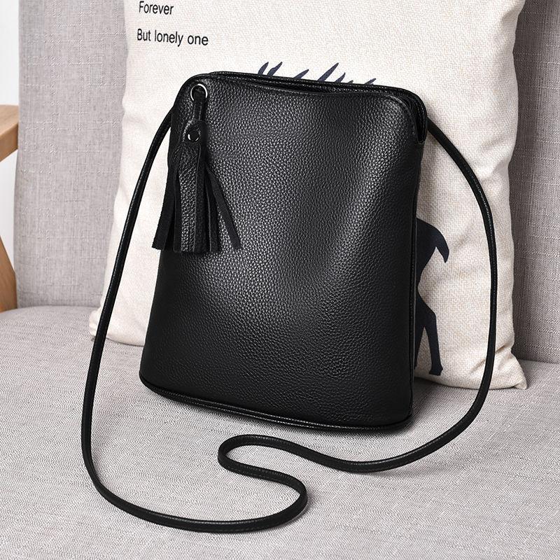 Сумка женская 2023 Простая сумка-мешок Большая вместительная кожаная сумка через плечо Женская сумка Ins