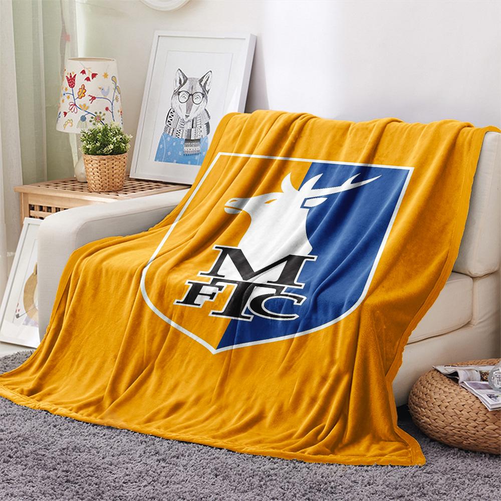 Mansfield Town Flannel Blanket, High quality Comfortable for All Seasons, Home Decor, Warmth and Comfort
