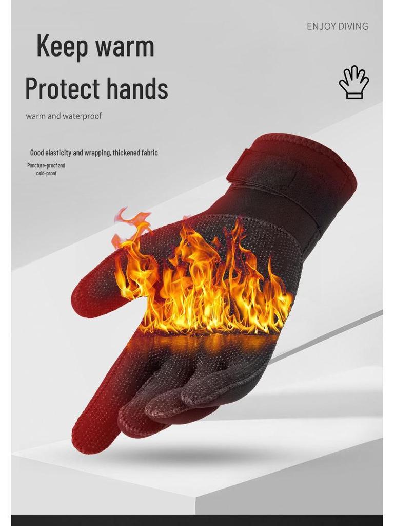Нескользящие дайвинг-перчатки Spot 3 мм - Устойчивые к порезам, теплые, износостойкие для серфинга, сноркелинга, зимнего плавания и рыбалки.