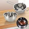 400/600 мл Котел для плавления воска для свечей, Плавление шоколада, Термостойкая ручка, Горшок для плавления шоколада, Миска из нержавеющей стали