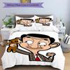 Mr Bean'S Adventure Print 3Pcs Bedding Setduvet Cover With 2 Bedropillowcase Home Birthday Gift