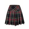 Ladies Summer Striped Casual A-Line Short Pleated Skirt