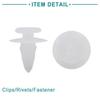 ACROPIX 50pcs Door Trim Panel Bumper Fender Fastener Splash Guard Push Rivet Retainer Clip 7mm White