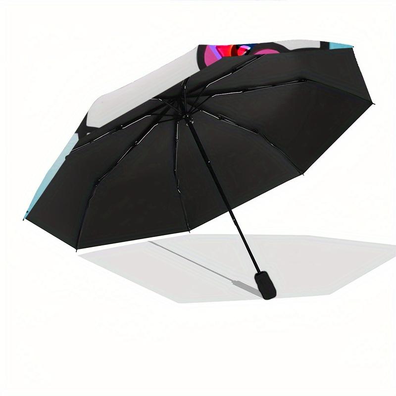 1pc Hello Kitty,Lollipop Automatic Umbrella-Foldable, Durable 8-Bone Design, Compact and Stylish, Great for Camping, Halloween, Christmas, M