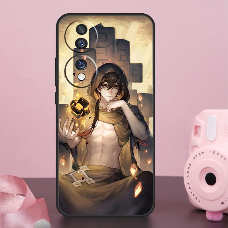 Чехол Genshin Impact Zhongli для Honor 200 400 Pro 50 70 90 X9a X9b X9c X9d X8b X8c Win Magic 7 Lite 5 6 8 Pro