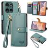 Кошелек-чехол для Motorola Moto G Power 2026 G 5G G96 G86 G64 G56 G75 G66Y G55 с карманом на молнии, кошелек с ремешком на запястье, флип-чехол с держателем для карт