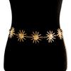 Sunflower Metal Waist Chain for Women - Adjustable European & American Style Waist Belt Ornament