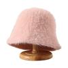Women Autumn Winter Bucket Hat Solid Color Super Soft Windproof Female Thicken Winter Warm Fisherman Hat