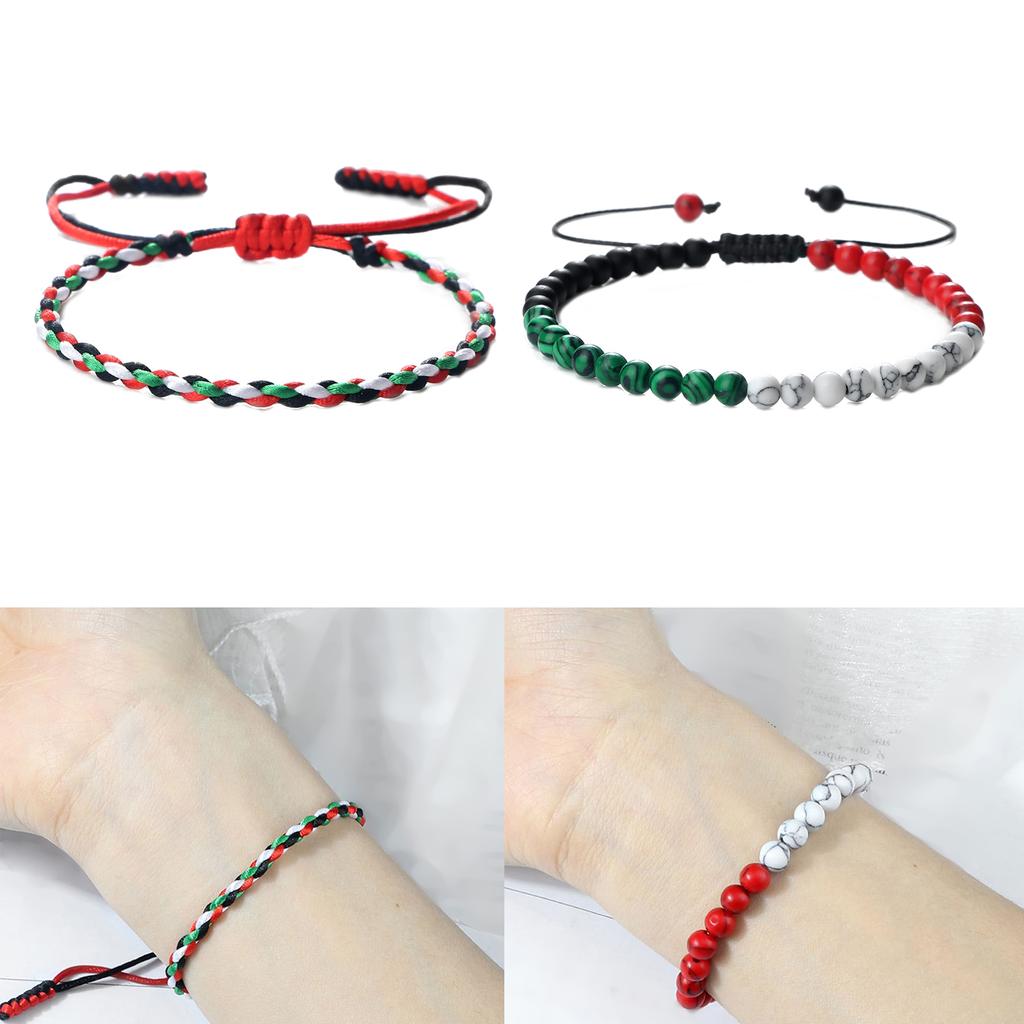Fashionable Watermelon Cotton Hand Rope Portable Bracelet Sturdy Wristband Jewelry Accessory for Outdoor Activities