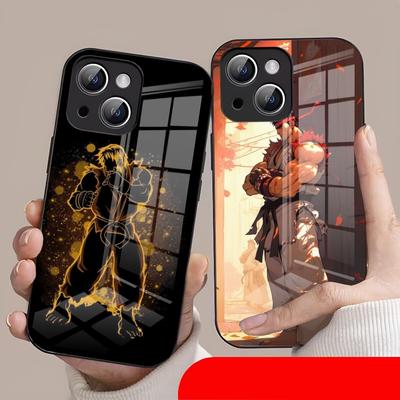 Чехол для телефона Street Fighter для iPhone 16 15 14 13 12 11 Pro Max Plus Mini MagSafe Стеклянная крышка