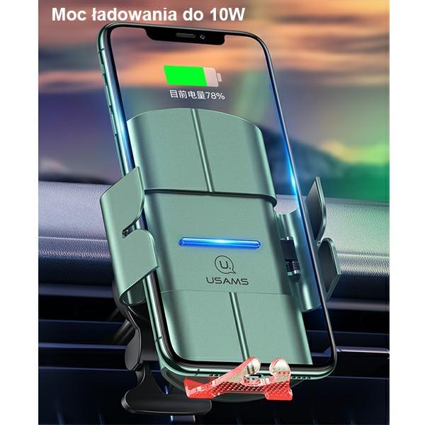 Usams Uchwyt Indukcyjny Us-Cd133 10Wautomatic Do Kratki Went. Czarny/Black Starod Cd133Zj01