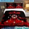 Custom Name 3PCS Cult Lamb Game Fantasy Bedding Set,Including  Duvet Cover And 2pcs Pillowcases Perfect for Bedroom,Dormitory,Fan Christmas gift