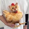 PP Cotton Filled Rooster Cat Plush Toys Realistic Looking Rooster Hen Plush Pendant  Birthday Gift