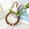 Пасхальный венок Пасхальный кролик Венок из веток с искусственными цветами Яйца Входная дверь