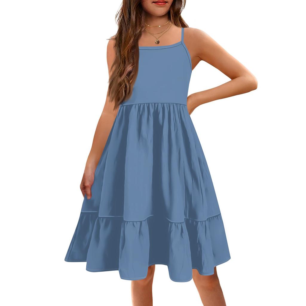 The Summer Children Condole Sleeveless Cute Princess Leisure Dresses Of The Girls