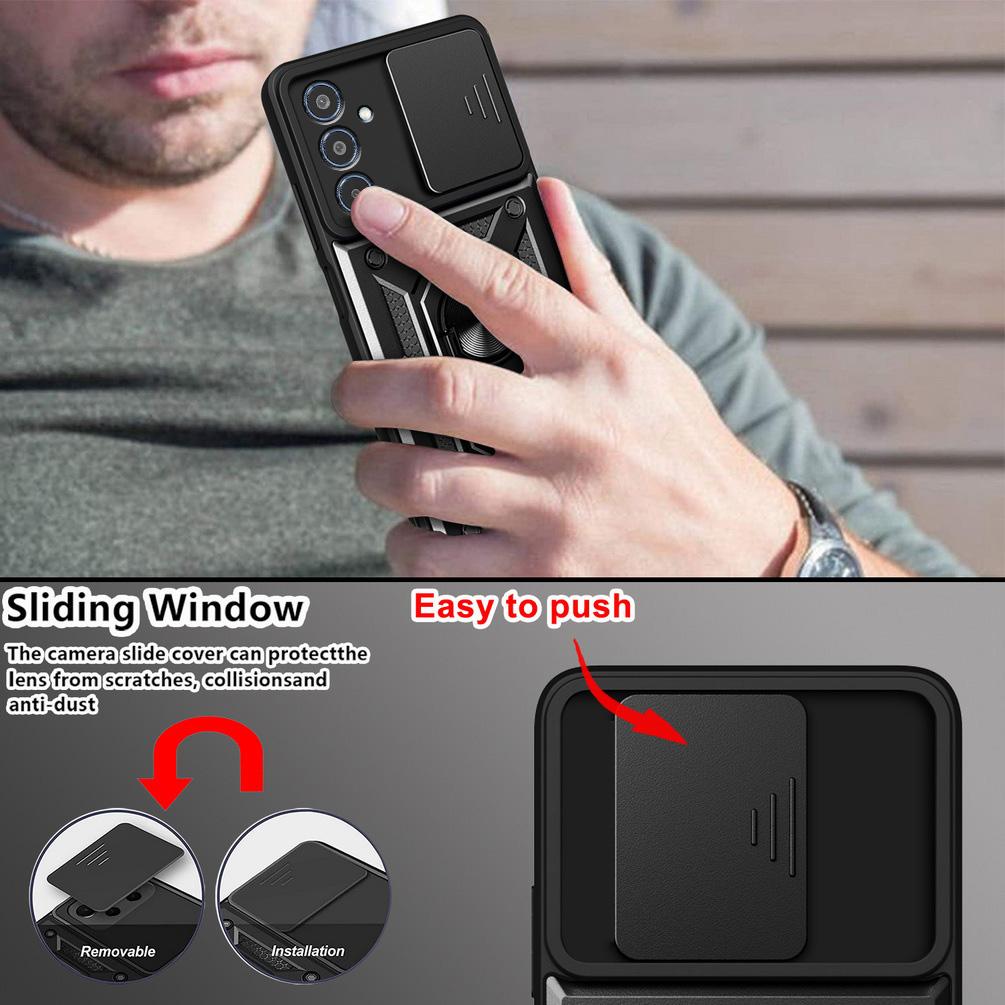 Чехол для защиты камеры Samsung M35 M55 M15 F15 M54 M14 F14 M23 M53 M33 F23 M52 Galaxy A55 A35 A15 A05 Armor Hybrid Ring Cover