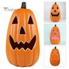 Декор из тыквенных огней на Хэллоуин, винтажная пластиковая полая тыквенная голова, светящаяся настольная фигурка для домашнего офиса, декор для вечеринки