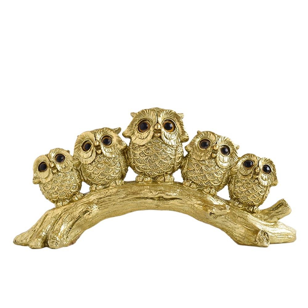 Креативное украшение в виде совы, смола, миниатюрная фигурка, скульптура, микро-ландшафт, статуэтка животного, шкаф