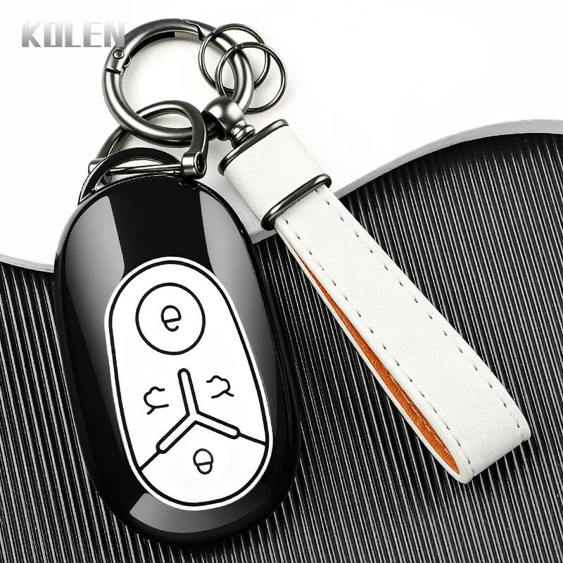 TPU Car Key Case Cover Fob For Geely EX2 GEOME EX2 MMEX2 Max 2025 2026 Exploration Youth Version 4 Button Protected Holder Shell