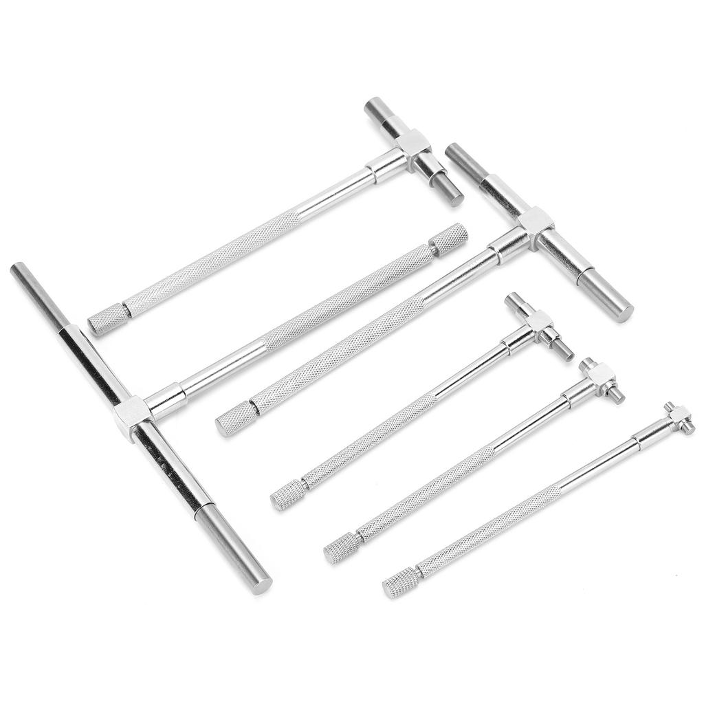 6Pcs Adjustable Inner Diameter Gauge TShaped Set for Quick Inside Measurements of Holes