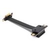 Удлинительный кабель PCIE 1X двойной 90 градусов Сетевой адаптер со светодиодной индикацией Gen3 8 Гбит/с