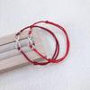 S925 Sterling Silver Good Luck Koi Braided Red Bracelet for Exams