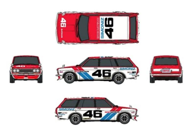TARMACWORKS Datsun Bluebird 510 Wagon BRE Color Finished Product 1/64 #46 (Indonesia Limited) T64G-026-BRE46