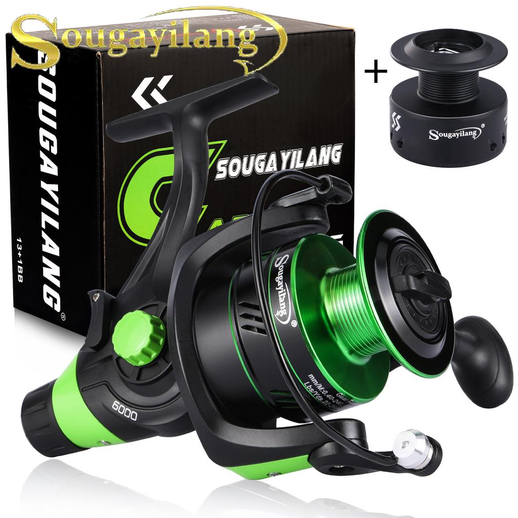 SOUGAYILANG Рыболовные катушки 5.2:Спиннинговое рыболовное колесо с 1 передаточным числом, рыболовные снасти для ловли карпа, рыбалка на открытом воздухе