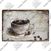 Decor Coffee Vintage Tin Sign Metal Sign Decorative Plaque Retro Plate Cafe Kitchen Living Room Coffee Bar Decoration