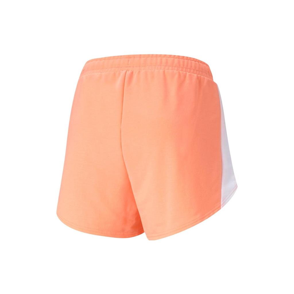 Puma Color Block Logo Lace-Up Straight Leg Shorts Women Shorts Peach Red 588692-26