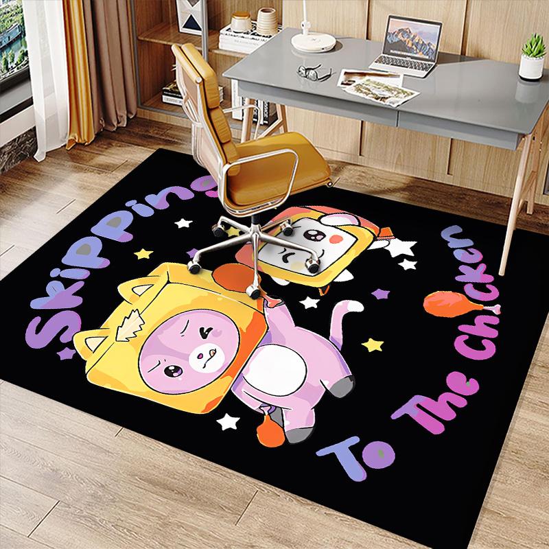 Lankybox Foxy and Rocky3 Printed Absorbent Washable Carpet, Non-Slip Bathroom Mats, Kitchen Rugs, Yoga Mat,Living Room Entrance, Camping Picnic Rugs