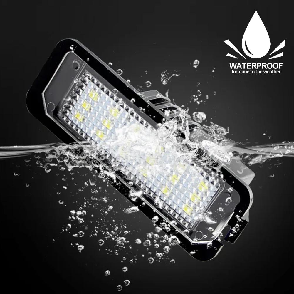 For VW Passat B6 CC Eos Golf 4 5 6 7 MK7 Polo Superb Seat Leon Altea 1/2PCS Car Rear LED License Number Plate Light Lamp CANbus License Plate Lights