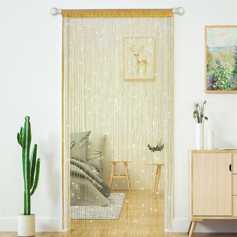 2027 Beaded Curtain Door String Curtains for Doorway Tassels Beads Hanging Fringe Hippie Room Divider Window Hallway Entrance Wall Closet