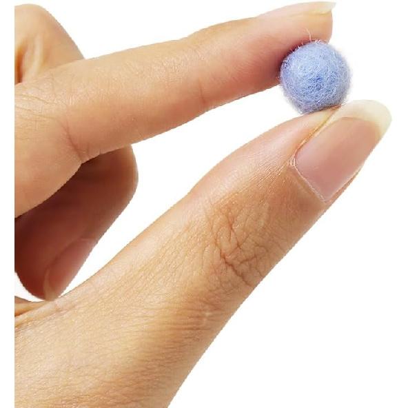 Шарики из шерсти войлока Помпоны 1 сантиметр - 0,4 дюйма, Ручная работа, Валяные, Смешанный цвет (Красный, Розовый, Синий, Серый, Черный, Белый,) Большая маленькая пуховка для валяния и