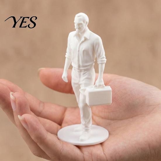 Burr-free Smooth Lines Model Desk Businessman Statue, 3D Printed Office Decor for Men, Space Saving Executive Figurine with Briefcase, Motivational