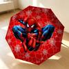 Spiderman Web 8 Ribs 3Fold Black Glue Uv Protection Umbrella Sun Protection Rainproof Compact Folding Umbrella For Travel Daily Use C924602