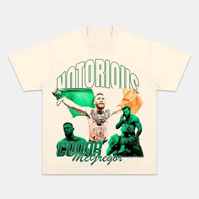 ФУТБОЛКА С ГРАФИКОЙ КОНОРА МАКГРЕГОРА COMBATWEAR, Унисекс Боксерская Футболка, Графические Футболки UFC