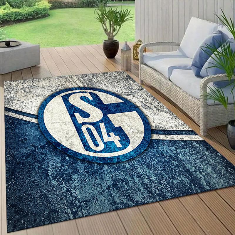 FC Schalke 04  Pattern Square Carpet,Area Rug,Carpet Rug for Living Room Bedroom Sofa Playroom Decor,Non-slip Floor Mat