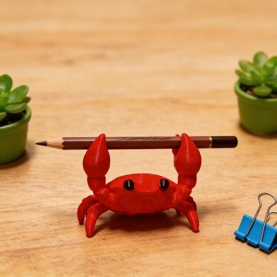 Подставка для ручек в виде краба, милый 3D органайзер для стола для ручек, карандашей, очков, декоративный подарок для детей, взрослых, школьные и офисные принадлежности