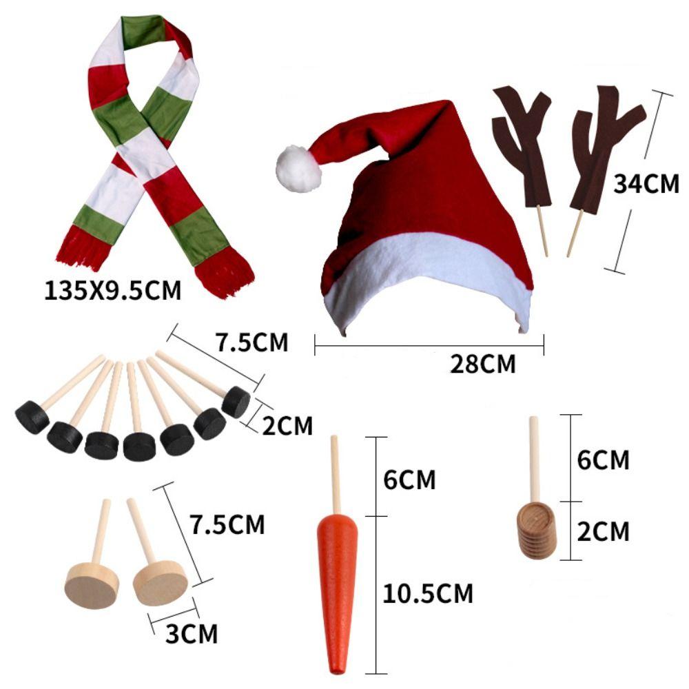 Scarf Snowman Dressing Making Kit Carrot Noses Christmas Snowman Kit Winter