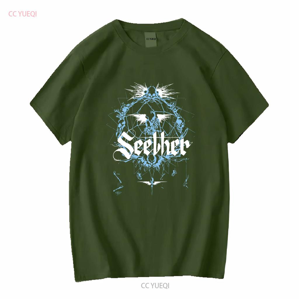 Seether T Shirt Cotton Black Size S to 5XL PM1197 vintage Washed Comfortable Unisex Slightly Stretched homme Versatile Casual