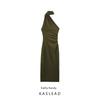 Kaslead New Arrival Women's Clothing Fashion Style Fashion Asymmetric Fold Decoration Length Dress 5644324