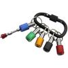 5pc color key chain quick-change extension rod 1/4 hexagon handle screwdriver quick-release sleeve change-over rod tool set