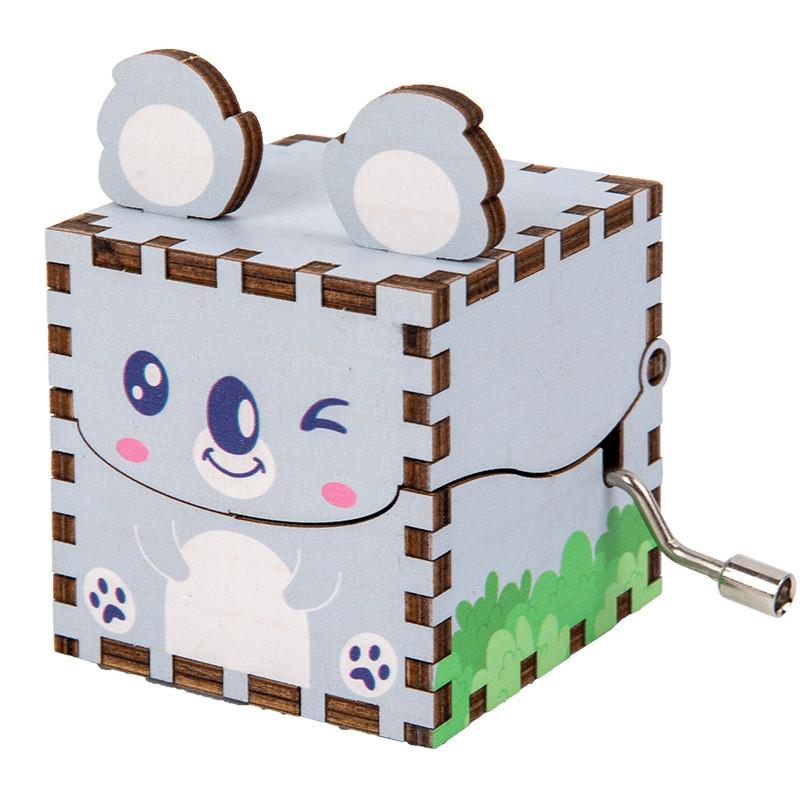 Деревянная музыкальная шкатулка-игрушка в форме животных (кролик, лиса, панда) для детей от 3 до 6 лет Подарок для девочек