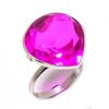 Pink Rubillite Handmade 925 Sterling Silver Jewelry Ring Size 8.5 h9V03